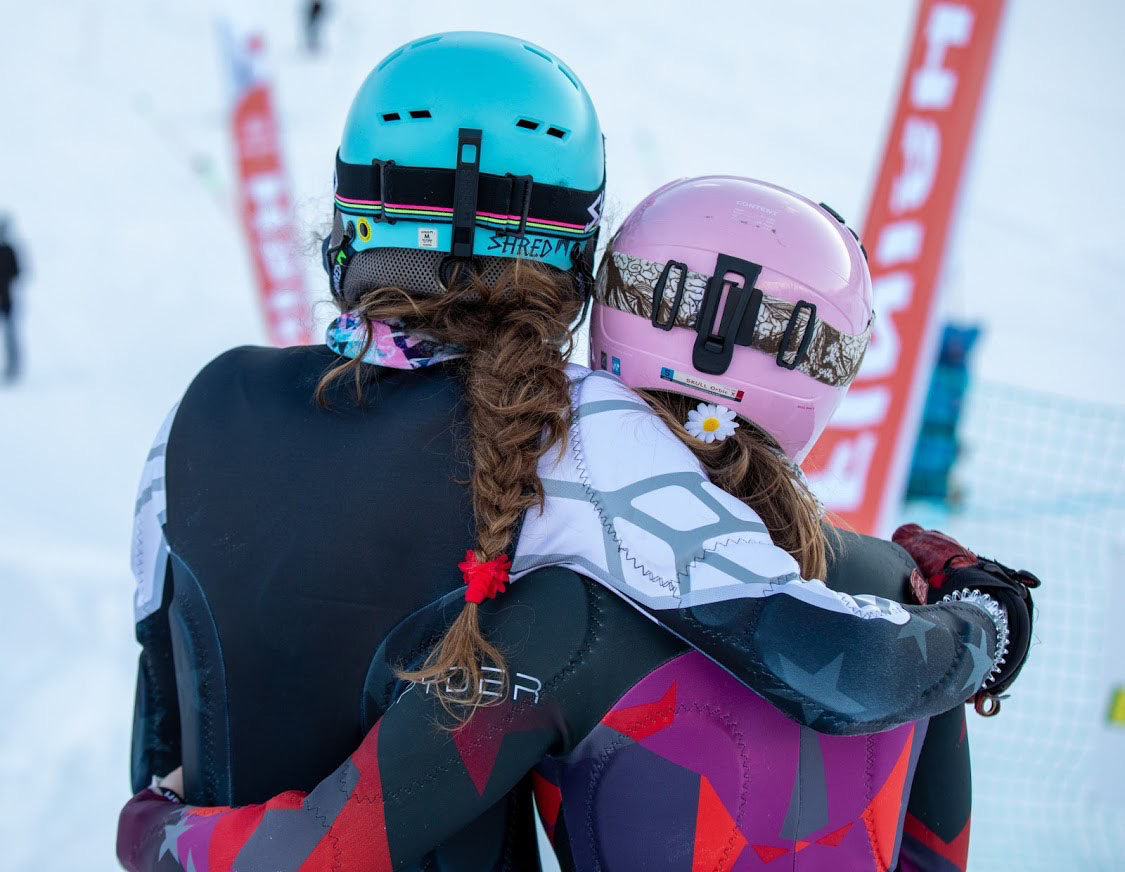 Alyeska Ski Club athletes hugging